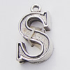 Pendant, Zinc Alloy Jewelry Findings, Letter 13x22mm, Sold by Bag  