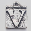 Pendant, Zinc Alloy Jewelry Findings, 12x16mm, Sold by Bag  