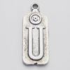 Pendant, Zinc Alloy Jewelry Findings, 11x28mm, Sold by Bag  
