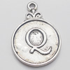 Pendant, Zinc Alloy Jewelry Findings, Flat Round 18x25mm, Sold by Bag  