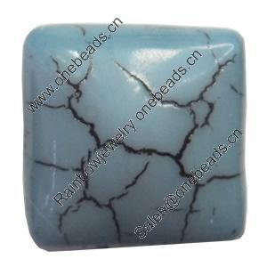 Resin Cabochons, No-Hole Jewelry findings, Square, 14mm, Sold by Bag