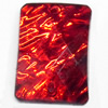 Resin Silver Foil Zircon Cabochons with Hole, Faceted Rectangle, 8x10mm, Sold by Bag  