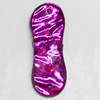 Resin Silver Foil Zircon Cabochons with Hole, 9x25mm, Sold by Bag  