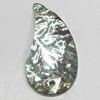 Resin Silver Foil Zircon Cabochons with Hole, 13x23mm, Sold by Bag  