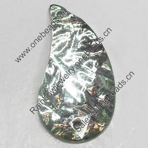 Resin Silver Foil Zircon Cabochons with Hole, 13x23mm, Sold by Bag  