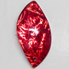 Resin Silver Foil Zircon Cabochons with Hole, 12x25mm, Sold by Bag  