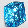 Resin Silver Foil Zircon Cabochons with Hole, 22x27mm, Sold by Bag  