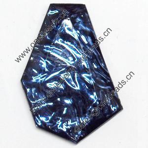 Resin Silver Foil Zircon Cabochons with Hole, 22x31mm, Sold by Bag  