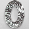 Resin Silver Foil Zircon Cabochons with Hole, Oval, 25x35mm, Sold by Bag  