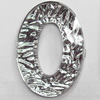 Resin Silver Foil Zircon Cabochons with Hole, Oval, 25x35mm, Sold by Bag  