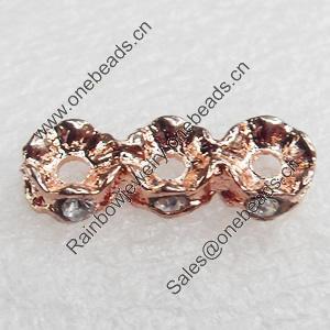 Rhinestone，8x23x4mm，Hole:Approx 1mm, Sold by PC  