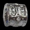 European Style Beads Zinc Alloy Jewelry Findings, 7x9mm Hole:4mm, Sold by PC  