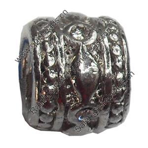 European Style Beads Zinc Alloy Jewelry Findings, 8x10mm Hole:4mm, Sold by PC  