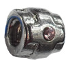 European Style Beads Zinc Alloy Jewelry Findings, 8x9mm Hole:4mm, Sold by PC  