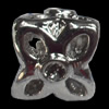 European Style Beads Zinc Alloy Jewelry Findings, 9mm Hole:4mm, Sold by PC  
