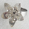 Iron Ring, Flower, 23mm, Sold by PC  