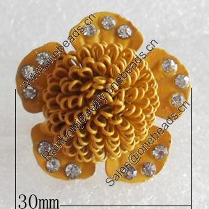 Iron Ring, Flower, 30mm, Sold by PC  