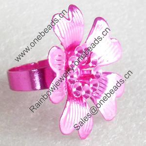 Iron Ring, Flower, 31mm, Sold by PC  