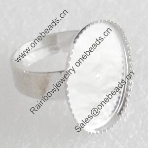 Iron Rings Caps, Oval, Outside diameter:14x20mm Inside diameter:12x18mm, Sold by PC  