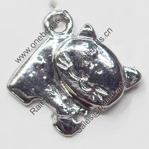 Pendant, Zinc Alloy Jewelry Findings, 18x18mm, Sold by Bag  