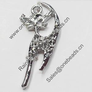 Pendant, Zinc Alloy Jewelry Findings, 14x30mm, Sold by Bag  