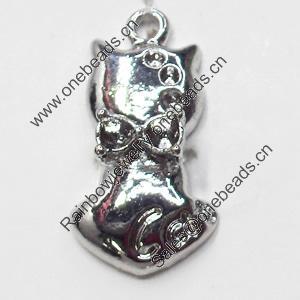 Pendant, Zinc Alloy Jewelry Findings, 12x22mm, Sold by Bag  