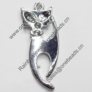Pendant, Zinc Alloy Jewelry Findings, 13x23mm, Sold by Bag  