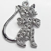 Pendant, Zinc Alloy Jewelry Findings, 24x31mm, Sold by Bag  