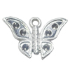 Pendant, Zinc Alloy Jewelry Findings, Butterfly 23x13mm, Sold by Bag  