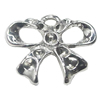 Pendant, Zinc Alloy Jewelry Findings, Bowknot 18x16mm, Sold by Bag  