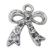 Pendant, Zinc Alloy Jewelry Findings, Bowknot 16x20mm, Sold by Bag  