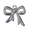 Pendant, Zinc Alloy Jewelry Findings, Bowknot 14x15mm, Sold by Bag  