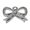 Pendant, Zinc Alloy Jewelry Findings, Bowknot 21x18mm, Sold by Bag  