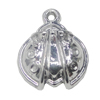 Pendant, Zinc Alloy Jewelry Findings, Ladybug 16x17mm, Sold by Bag  