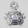 Pendant, Zinc Alloy Jewelry Findings, Ladybug 18x22mm, Sold by Bag  