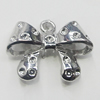 Pendant, Zinc Alloy Jewelry Findings, Bowknot 23x17mm, Sold by Bag  
