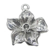 Pendant, Zinc Alloy Jewelry Findings, Flower 22x25mm, Sold by Bag  