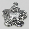 Pendant, Zinc Alloy Jewelry Findings, Flower 23x25mm, Sold by Bag  