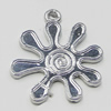 Pendant, Zinc Alloy Jewelry Findings, Flower 23x37mm, Sold by Bag  