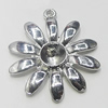 Pendant, Zinc Alloy Jewelry Findings, Flower 28x32mm, Sold by Bag  