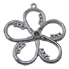 Pendant, Zinc Alloy Jewelry Findings, Flower 40x44mm, Sold by Bag  