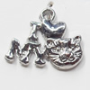 Pendant, Zinc Alloy Jewelry Findings, 17x14mm, Sold by Bag  