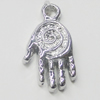 Pendant, Zinc Alloy Jewelry Findings, Hand 10x19mm, Sold by Bag  
