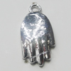 Pendant, Zinc Alloy Jewelry Findings, Hand 11x22mm, Sold by Bag  