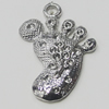 Pendant, Zinc Alloy Jewelry Findings, Foot 20x29mm, Sold by Bag  