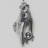 Pendant, Zinc Alloy Jewelry Findings, Hand 11x25mm, Sold by Bag  