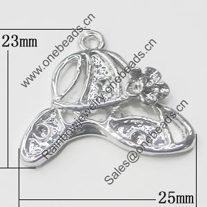 Pendant, Zinc Alloy Jewelry Findings, Cap 25x23mm, Sold by Bag  