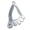 Pendant, Zinc Alloy Jewelry Findings, Foot 22x36mm, Sold by Bag  