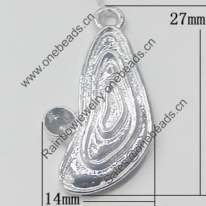 Pendant, Zinc Alloy Jewelry Findings, 14x27mm, Sold by Bag  