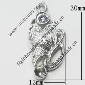 Pendant, Zinc Alloy Jewelry Findings, 13x30mm, Sold by Bag  